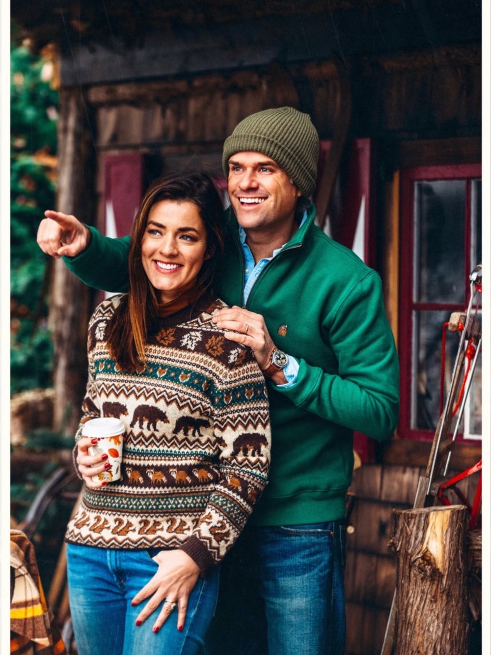 Kiel James Patrick Woodland Knit Fair Isle Sweater Unisex Label Missing